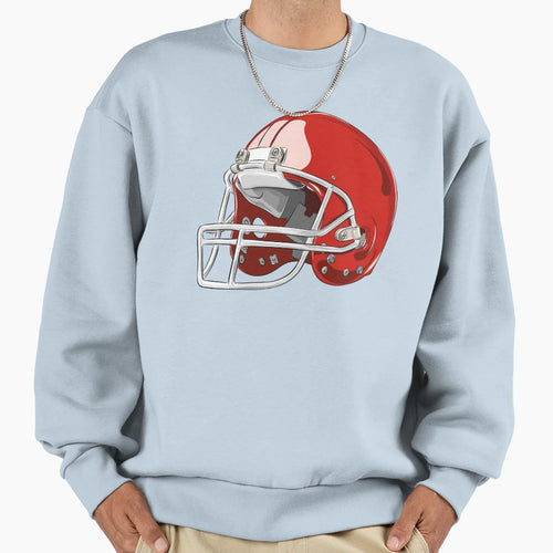 Football Helmet Sweatshirt - Graphic Print Unisex - T-Shirt, Sweatshirt, Hoodie