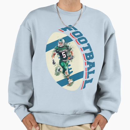 Football Football Player Sweatshirt - Unique Graphic Unisex - T-Shirt, Sweatshirt, Hoodie