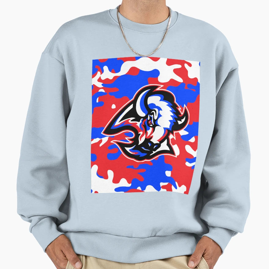 Bills Camo Sweatshirt - Custom Art Print for Adults - T-Shirt, Sweatshirt, Hoodie