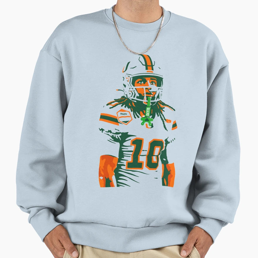 Malachi Toney Miami Hurricanes 10 Sweatshirt - Minimalist Print Unisex - T-Shirt, Sweatshirt, Hoodie