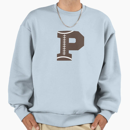 Personalized Football Initial P Sweatshirt - Fun Novelty Design for Adults - T-Shirt, Sweatshirt, Hoodie