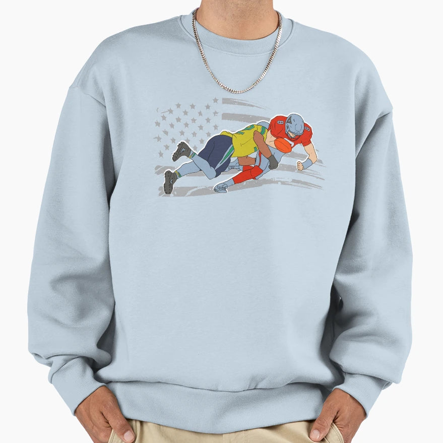 American Football Funny Sweatshirt - Custom Art Print Men Women - T-Shirt, Sweatshirt, Hoodie