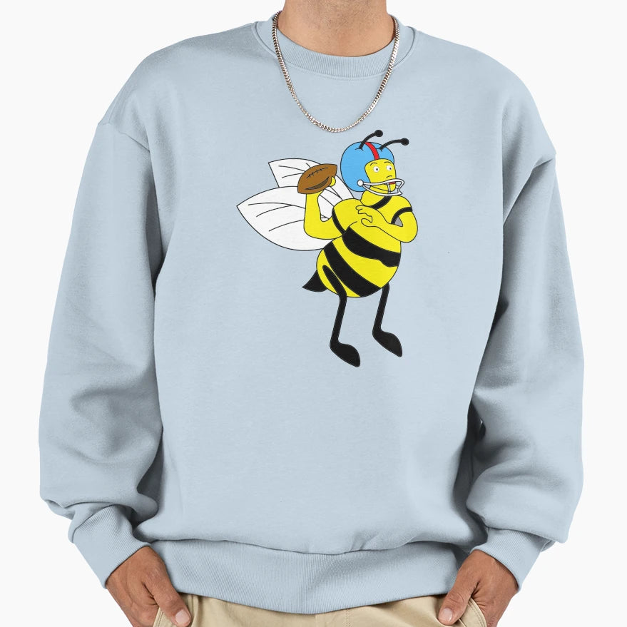 Quarterback Quincy Bee Sweatshirt - Fun Novelty Design for Adults - T-Shirt, Sweatshirt, Hoodie