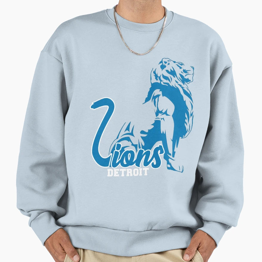 Football Detroit Lions Sweatshirt - Custom Art Print Men Women - T-Shirt, Sweatshirt, Hoodie