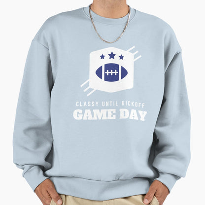 Classy Until Kickoff Mom Shirts T-Shirt - Aesthetic Graphic for Adults - T-Shirt, Sweatshirt, Hoodie