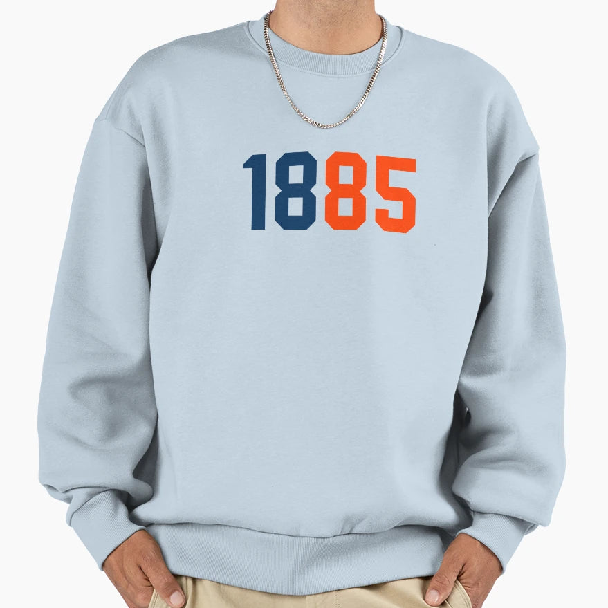 1885 Luton Navy Orange Sweatshirt - Fun Novelty Design for Adults - T-Shirt, Sweatshirt, Hoodie