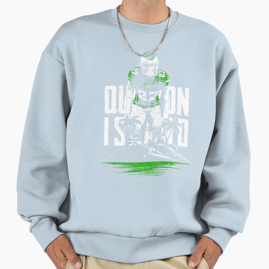 Quinyon Island Football Sweatshirt - Minimalist Print Unisex - T-Shirt, Sweatshirt, Hoodie
