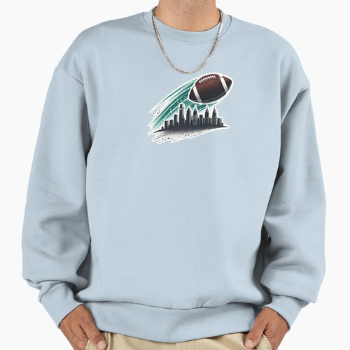 Philadelphia Skyline Football Sweatshirt - Fun Novelty Design Unisex - T-Shirt, Sweatshirt, Hoodie