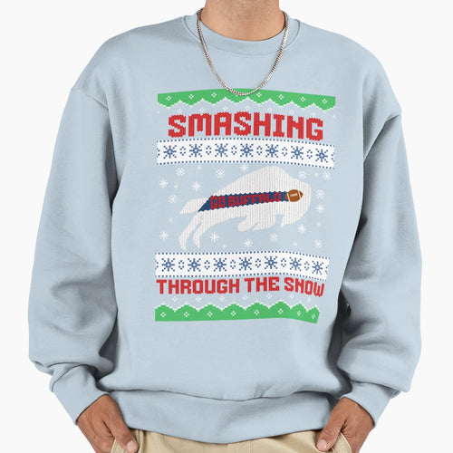 Smashing Through Snow Buffalo Sweatshirt - Streetwear Style Men Women - T-Shirt, Sweatshirt, Hoodie