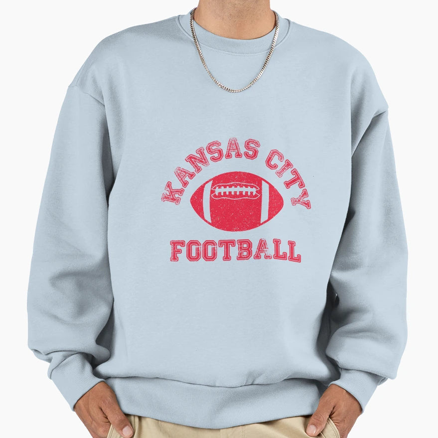 Kansas City Distressed Pro Football Sweatshirt - Minimalist Print Unisex - T-Shirt, Sweatshirt, Hoodie