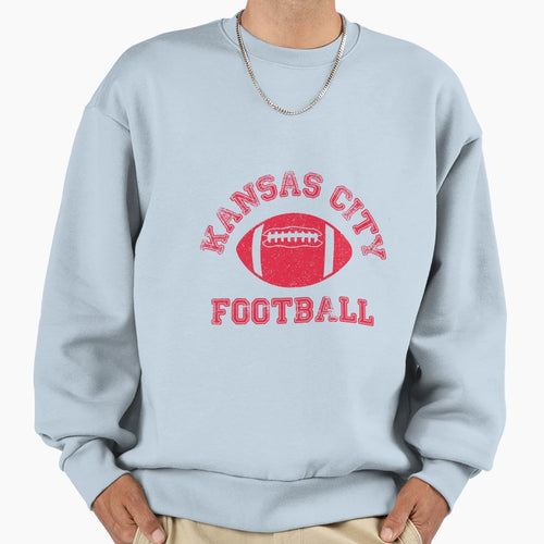 Kansas City Distressed Pro Football Sweatshirt - Minimalist Print Unisex - T-Shirt, Sweatshirt, Hoodie