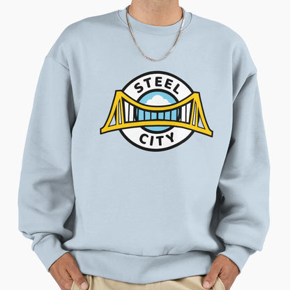 Steel City Pittsburgh City Bridges Sweatshirt - Novelty Apparel for Adults - T-Shirt, Sweatshirt, Hoodie