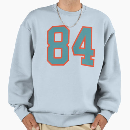 84 Number Aqua Orange Lucky Sweatshirt - Fun Novelty Design Men Women - T-Shirt, Sweatshirt, Hoodie