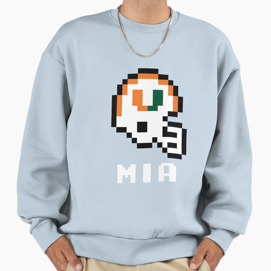 Miami Hurricanes Tecmo Super Bowl Sweatshirt - Fun Novelty Design Unisex - T-Shirt, Sweatshirt, Hoodie