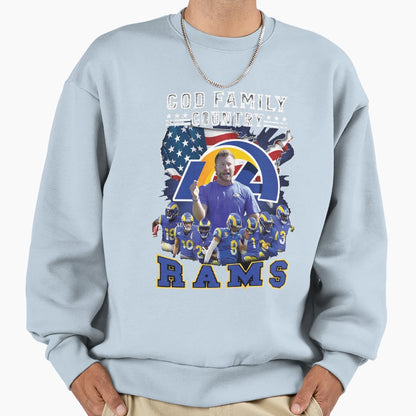 God Family Country Rams Super Bowl Lvi T-Shirt - Novelty Apparel Unisex - T-Shirt, Sweatshirt, Hoodie