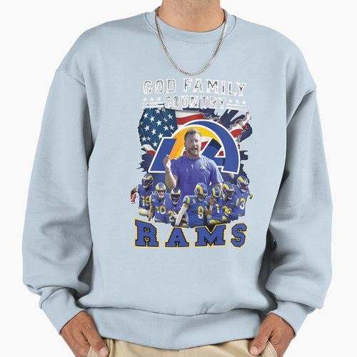God Family Country Rams Super Bowl Lvi T-Shirt - Novelty Apparel Unisex - T-Shirt, Sweatshirt, Hoodie