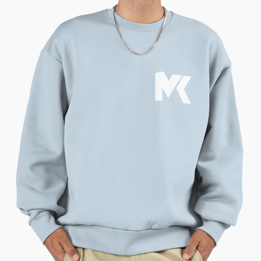 White Mk Logo Sweatshirt - Fun Novelty Design Men Women - T-Shirt, Sweatshirt, Hoodie