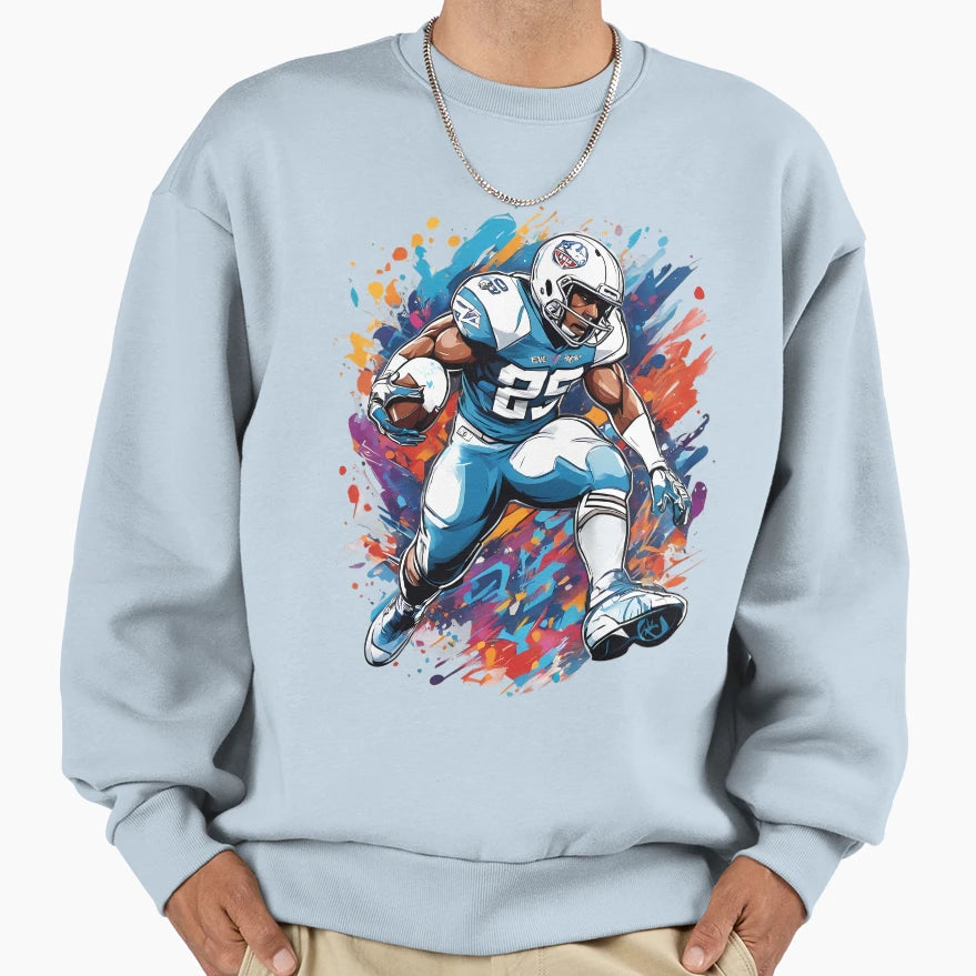American Football Running Back Sweatshirt - Unique Graphic Men Women - T-Shirt, Sweatshirt, Hoodie