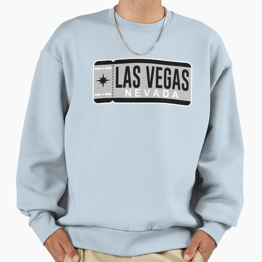 Las Vegas Ticket Sweatshirt - Minimalist Print for Adults - T-Shirt, Sweatshirt, Hoodie