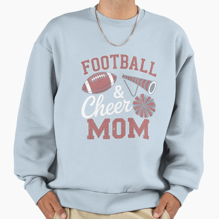 Loud Proud Football And Cheer Mom Sweatshirt - Novelty Apparel Men Women - T-Shirt, Sweatshirt, Hoodie