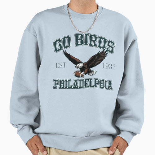Go Birds Philadelphia Football Sweatshirt - Streetwear Style for Adults - T-Shirt, Sweatshirt, Hoodie