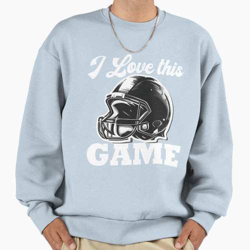 I Love This Game American Football Sweatshirt - Custom Art Print Unisex - T-Shirt, Sweatshirt, Hoodie