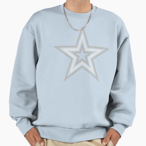 Minimalist Concentric Layered Star Sweatshirt - Graphic Print for Adults - T-Shirt, Sweatshirt, Hoodie