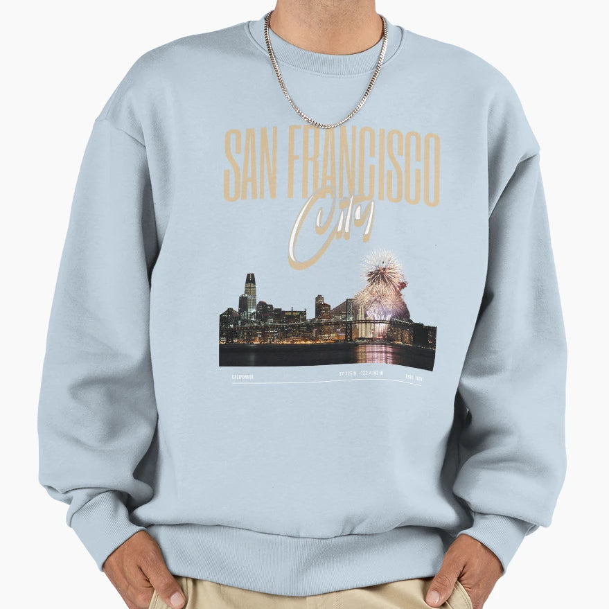 San Francisco City Sweatshirt - Minimalist Print Men Women - T-Shirt, Sweatshirt, Hoodie