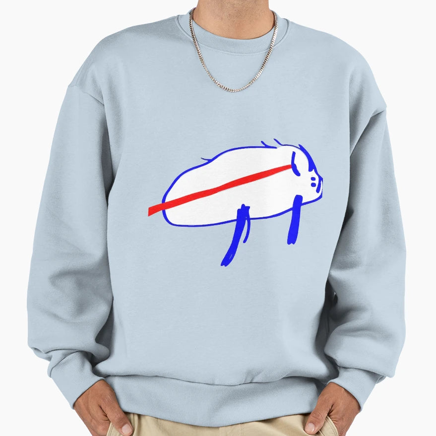 JA Bills Potato Drawing White Sweatshirt - Novelty Apparel Unisex - T-Shirt, Sweatshirt, Hoodie