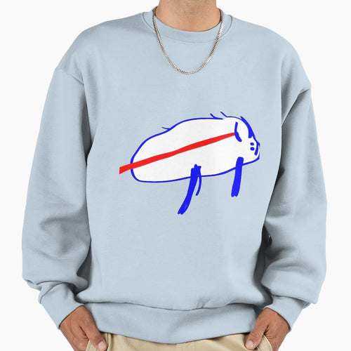 JA Bills Potato Drawing White Sweatshirt - Novelty Apparel Unisex - T-Shirt, Sweatshirt, Hoodie