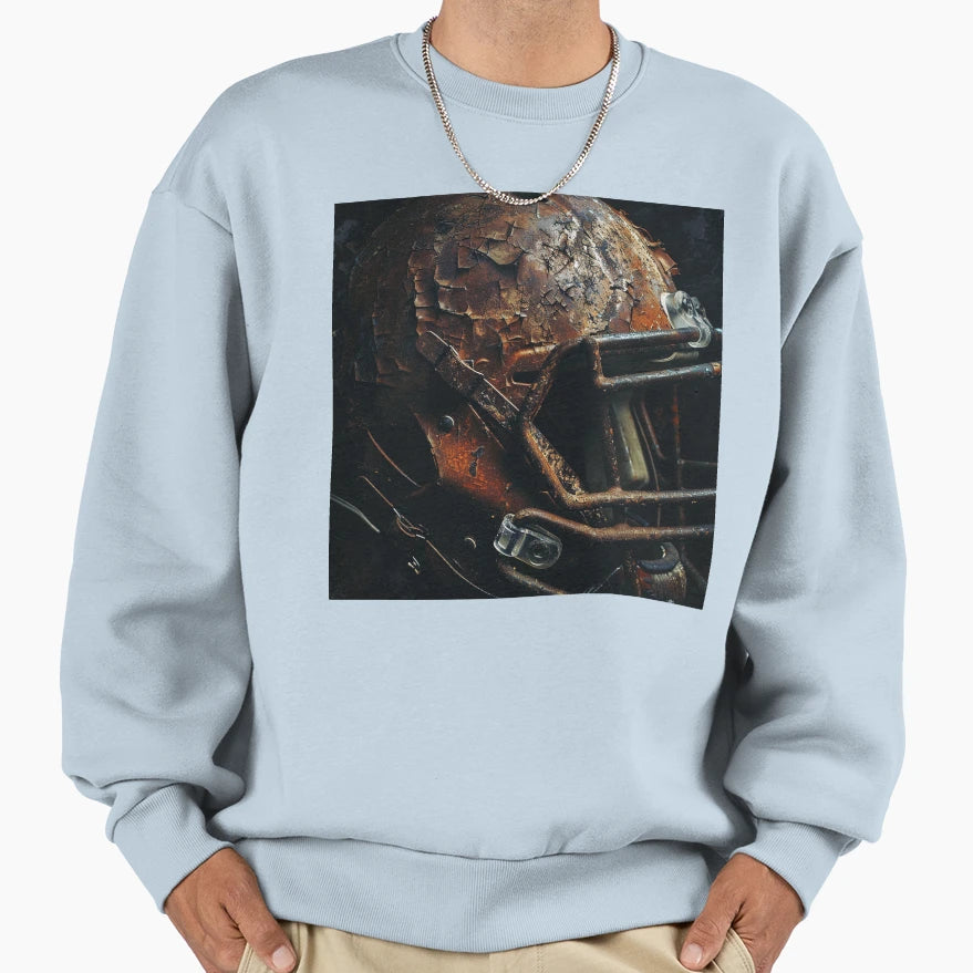Battle Worn Gridiron Weathered Football Sweatshirt - Graphic Print Unisex - T-Shirt, Sweatshirt, Hoodie