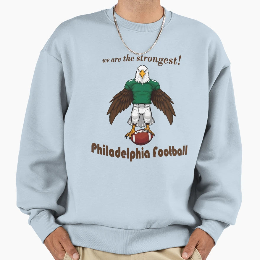 Eagle Wearing American Football Sweatshirt - Streetwear Style for Adults - T-Shirt, Sweatshirt, Hoodie