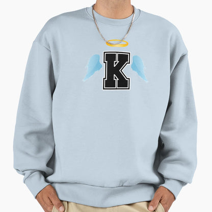 Letter K College Font Good Heaven Sweatshirt - Custom Art Print for Adults - T-Shirt, Sweatshirt, Hoodie