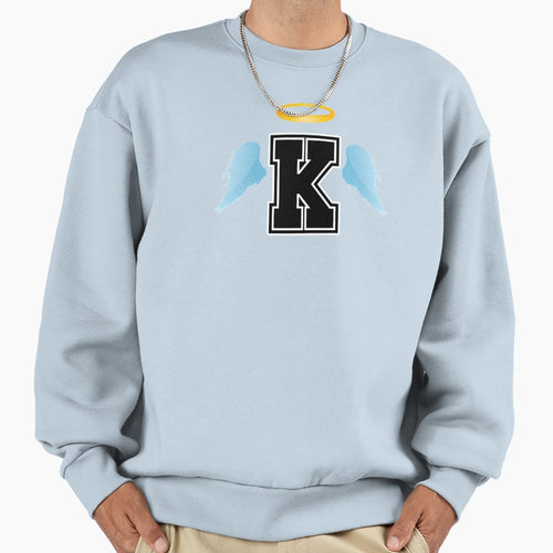 Letter K College Font Good Heaven Sweatshirt - Custom Art Print for Adults - T-Shirt, Sweatshirt, Hoodie