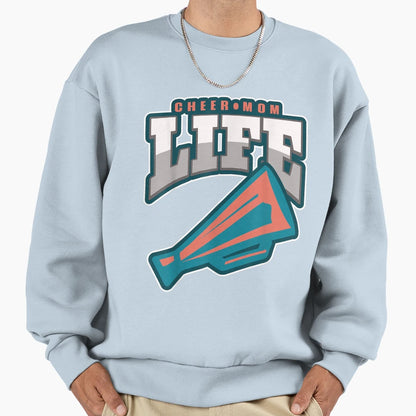 Cheer Mom Life Cheerleader Mom Sweatshirt - Graphic Print Unisex - T-Shirt, Sweatshirt, Hoodie