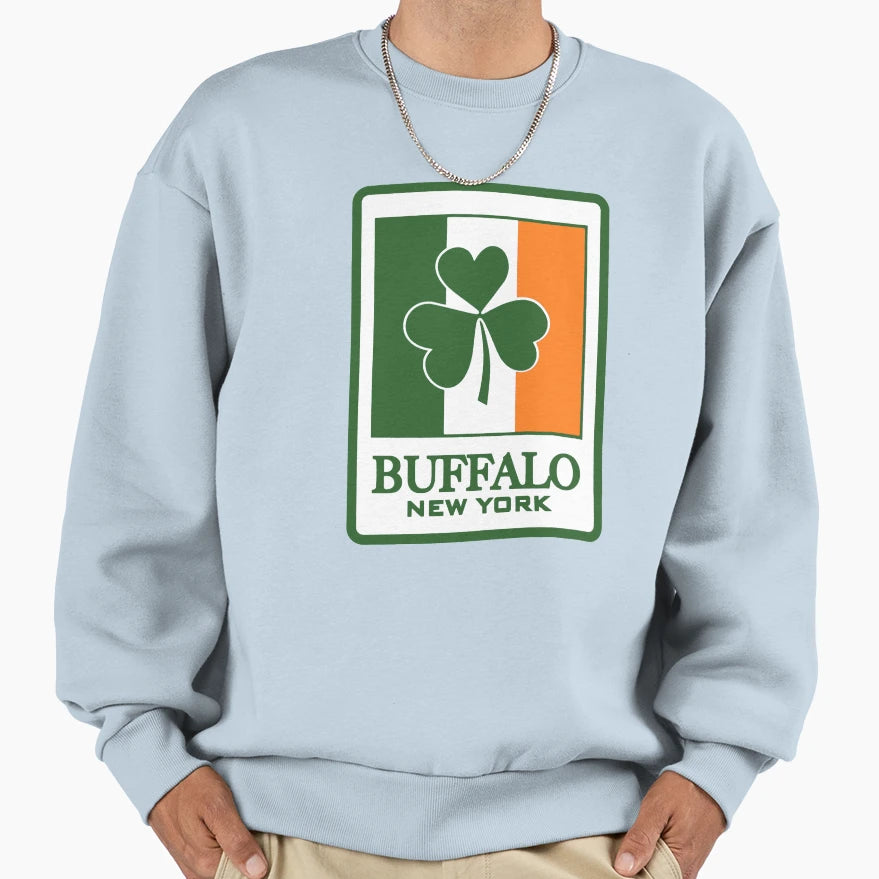 Buffalo New York Irish Sweatshirt - Graphic Print Men Women - T-Shirt, Sweatshirt, Hoodie
