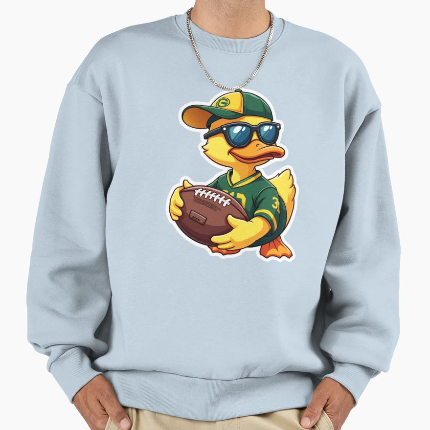 Football Duck Game Day Vibes Sweatshirt - Aesthetic Graphic for Adults - T-Shirt, Sweatshirt, Hoodie