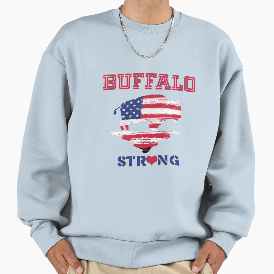 Buffalo Strong Sweatshirt - Fun Novelty Design Men Women - T-Shirt, Sweatshirt, Hoodie