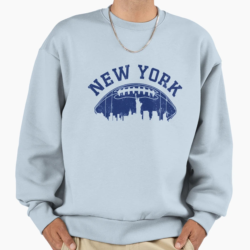 New York Ny Skyline Football Team Sweatshirt - Streetwear Style Men Women - T-Shirt, Sweatshirt, Hoodie