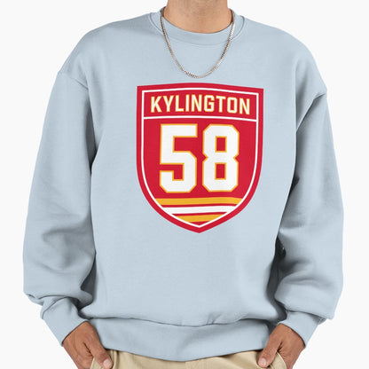 Oliver Kylington Calgary 58 Emblem Sweatshirt - Aesthetic Graphic Unisex - T-Shirt, Sweatshirt, Hoodie