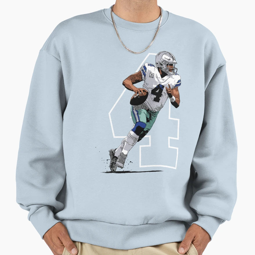 Prescott Dallas Football Quarterback Sweatshirt - Graphic Print for Adults - T-Shirt, Sweatshirt, Hoodie