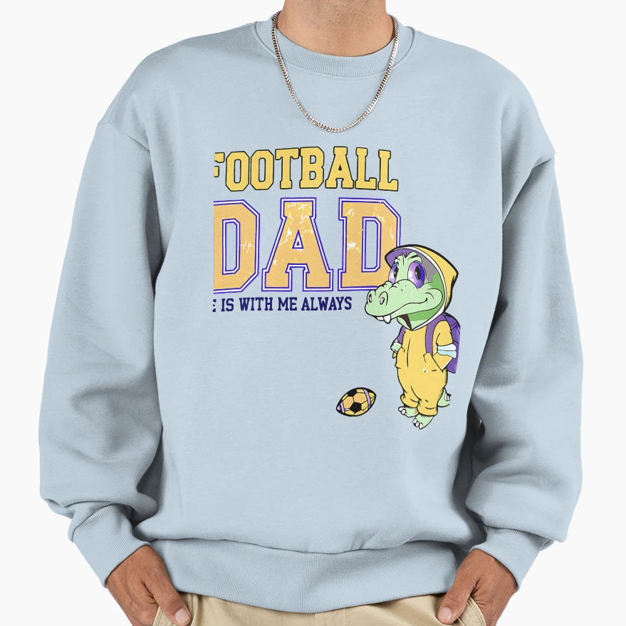 Alligator Football Dad Gift Sweatshirt - Fun Novelty Design Men Women - T-Shirt, Sweatshirt, Hoodie