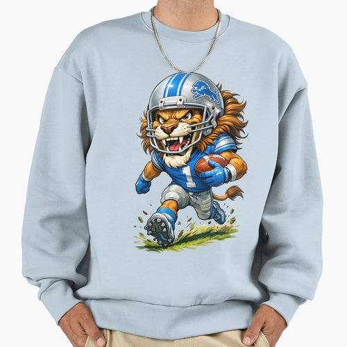 Lions Football Caricature Sweatshirt - Unique Graphic for Adults - T-Shirt, Sweatshirt, Hoodie