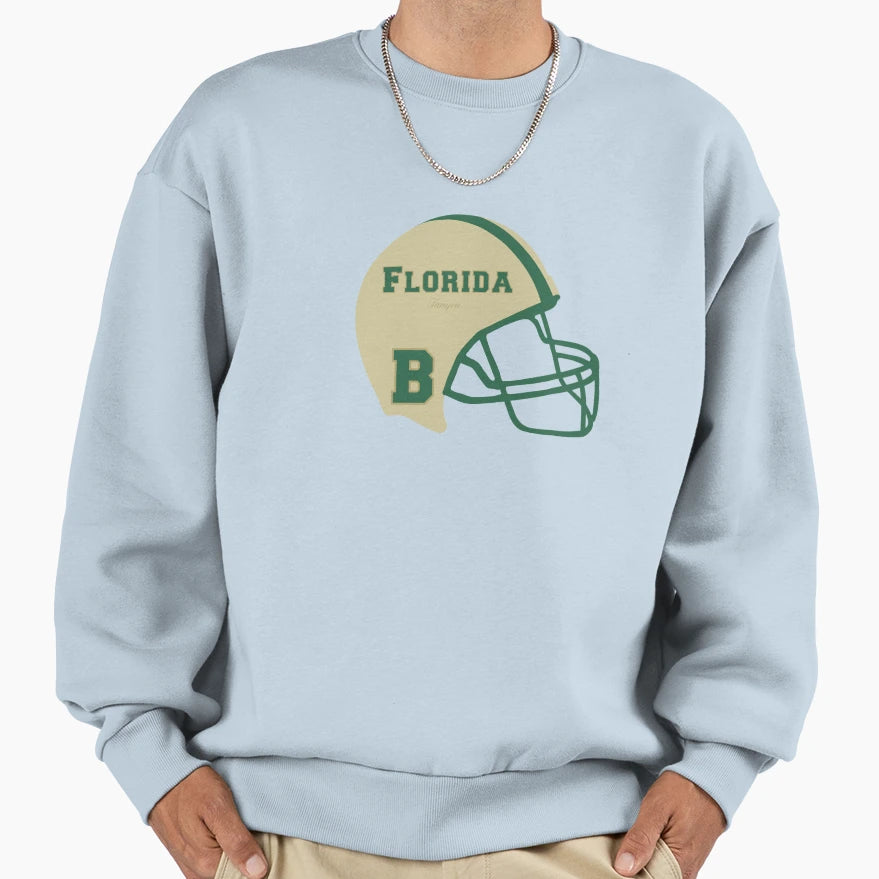 Tampa Florida Fl Football Helmet Sweatshirt - Graphic Print Men Women - T-Shirt, Sweatshirt, Hoodie
