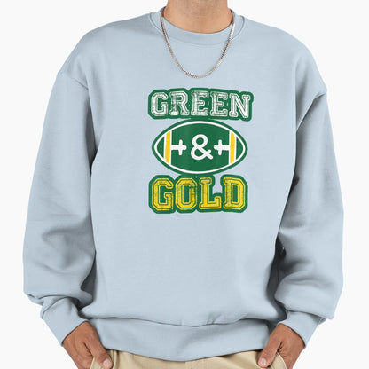 Green And Gold Green Bay Team Fan Sweatshirt - Aesthetic Graphic Men Women - T-Shirt, Sweatshirt, Hoodie