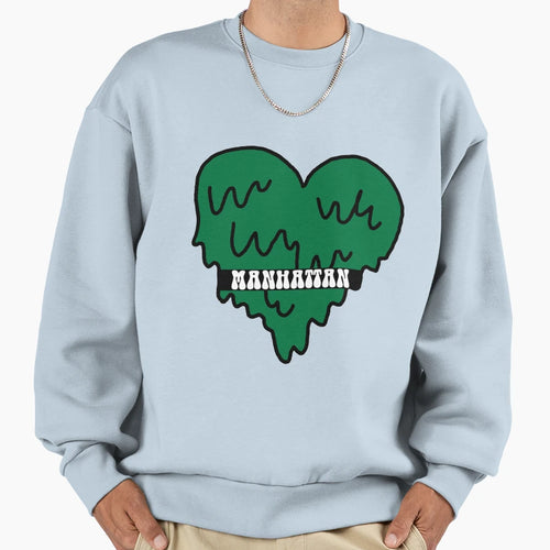 Manhattan College Heart Sweatshirt - Unique Graphic Men Women - T-Shirt, Sweatshirt, Hoodie