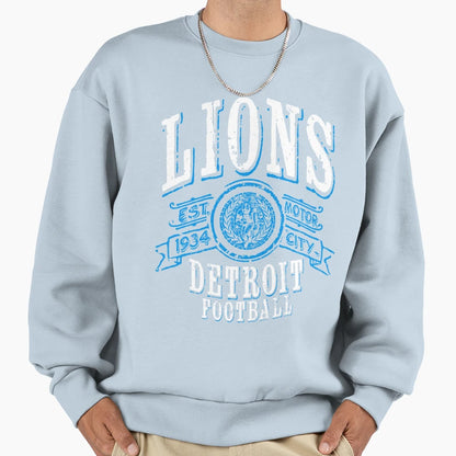 Lions Football Sweatshirt - Aesthetic Graphic for Adults - T-Shirt, Sweatshirt, Hoodie
