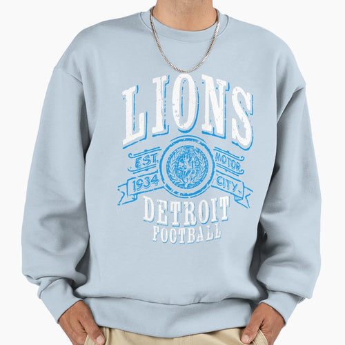 Lions Football Sweatshirt - Aesthetic Graphic for Adults - T-Shirt, Sweatshirt, Hoodie