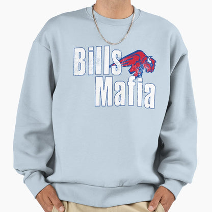 Buffalo Mafia Charging Bison Sweatshirt - Fun Novelty Design Men Women - T-Shirt, Sweatshirt, Hoodie