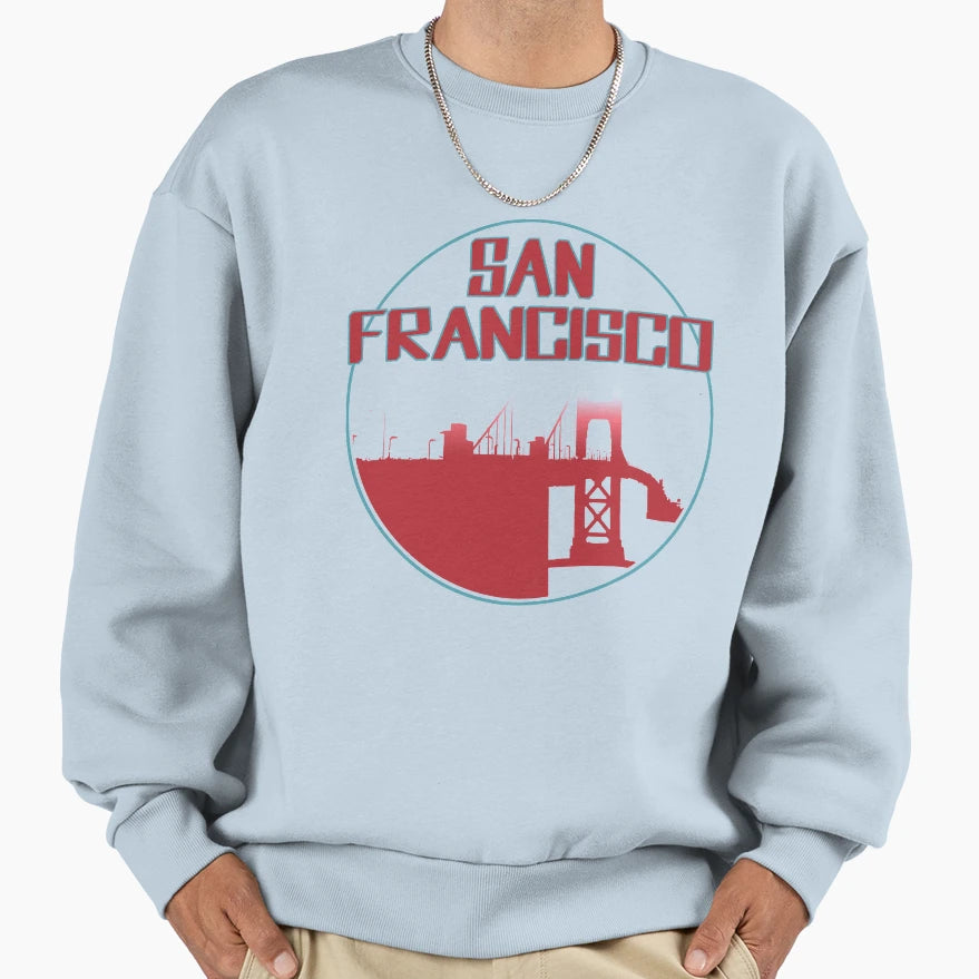San Francisco Golden Gate Bridge Sweatshirt - Trendy Graphic Men Women - T-Shirt, Sweatshirt, Hoodie
